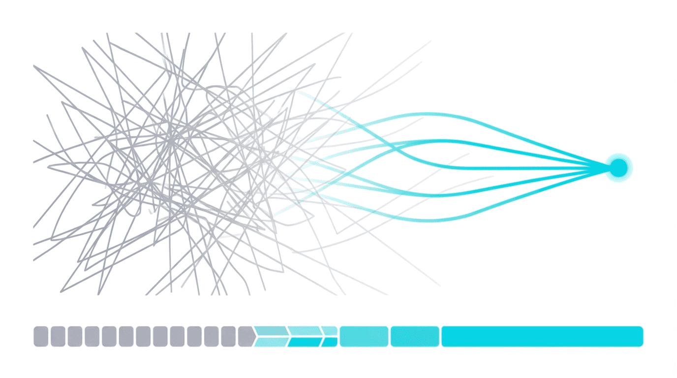 AI learning and adapting from chaos to clarity